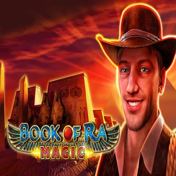 Book of Ra Magic online game logo by Greentube on weisskaszino.org