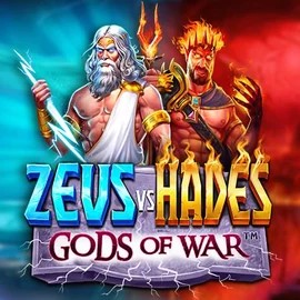 Zeus vs Hades: Gods of War slot logo by Pragmatic Play at Weiss Casino