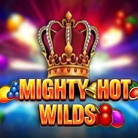 Mighty Hot Wilds slot logo by Inspired Gaming at Weiss Casino